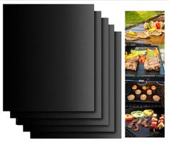 5 Ser Antihaft Grillmatte für Gasgrill Glasfaser Grillmatte