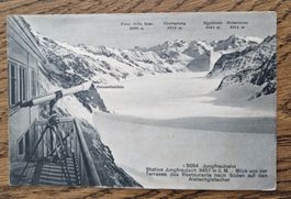 Jungfraujoch, Fernrohr, Sletschgletscher 1921 n. Nantes F