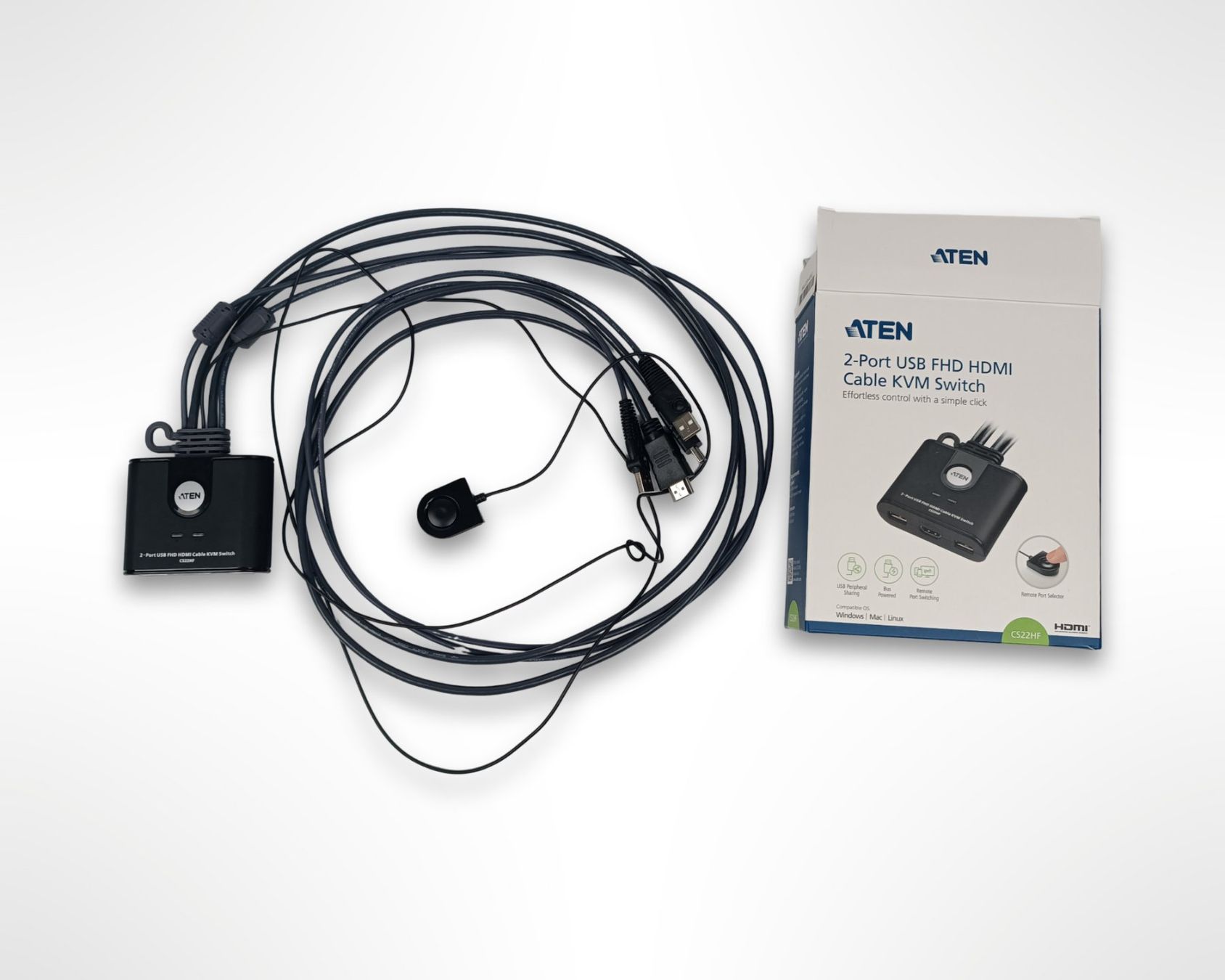 Hub & Switch: ATEN Kabel KVM Switch CS22HF – Nuovo (secondo la descrizione) da Suhr venduto da Restwert_Suhr