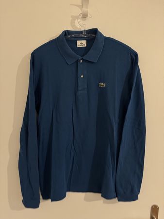 Lacoste Herren Polo-Shirt, Langarm, Blau, Grösse 6 fit M/L