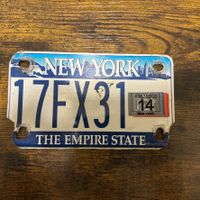 🇺🇸 U.S. Motorradnummer, New York 17FX31 - (18x10cm)