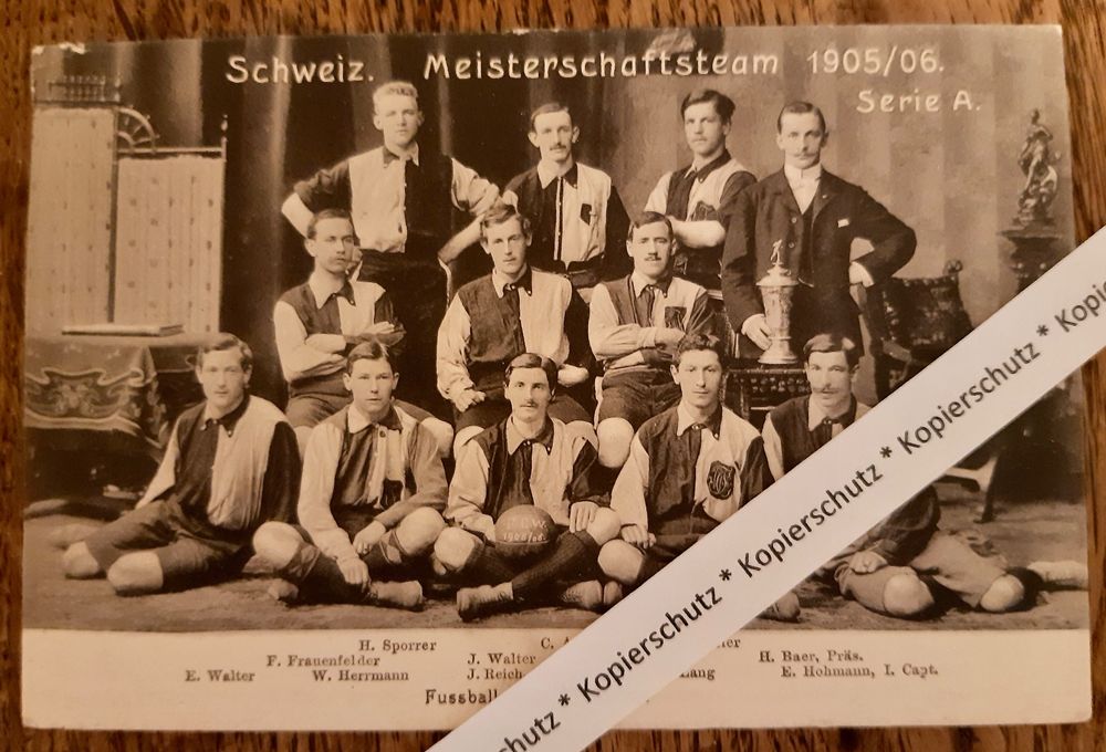 Rar! AK FC Winterthur Schweizer FussballMeister 1905/06 Kaufen auf
