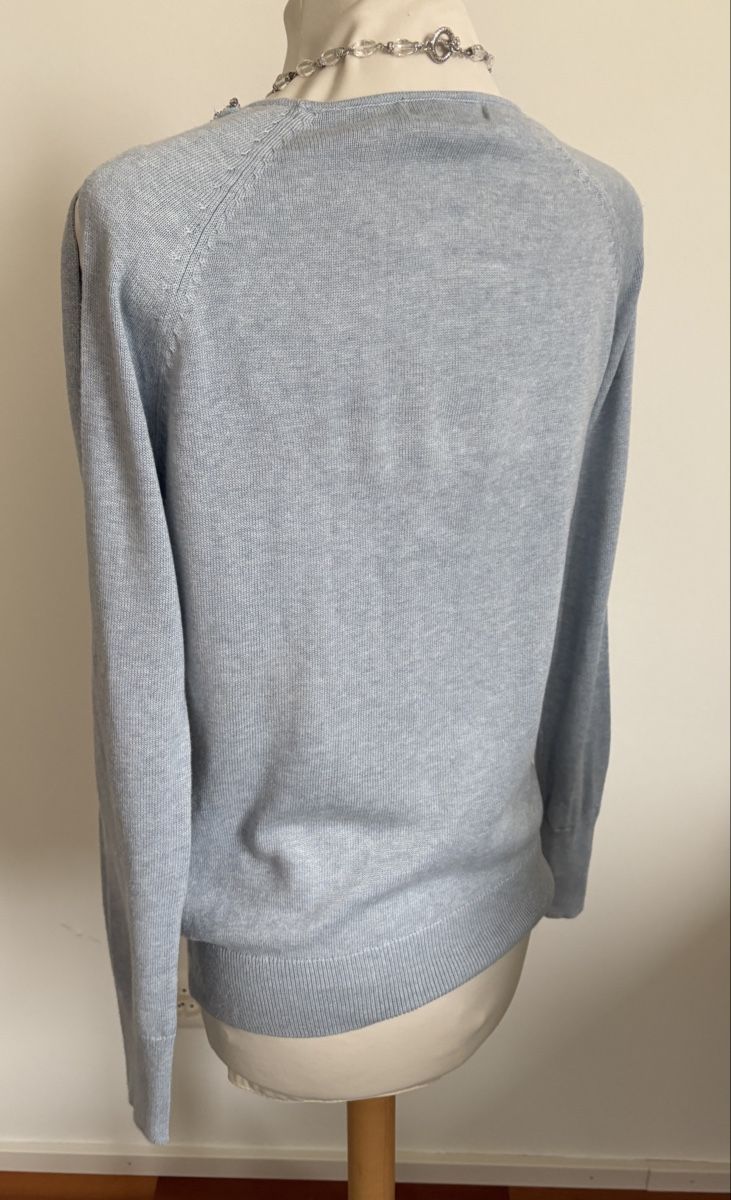 Maglioni & Felpe: BELLE VERE baumwolle cut-out Strickpullover Hellblau 38 M – Usato da Rheinfelden venduto da nad_6hrl 3