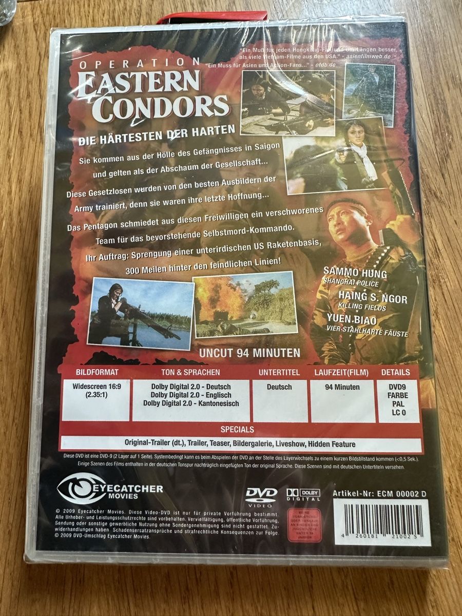 Tutti i DVDs: Operation Eastern Condors , DVD, OVP  – Nuovo e nell'imballaggio originale da Benken ZH venduto da Audi-erich 1