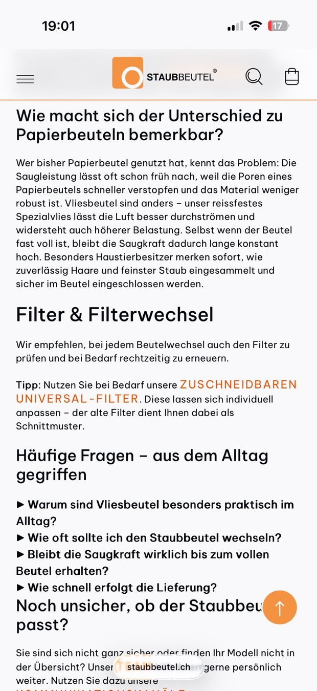 Staubsauger & Zubehör: 10 Stück Staubsaugerbeutel SIE 08 – Neu und originalverpackt aus Nussbaumen AG von normajeanbaker 5