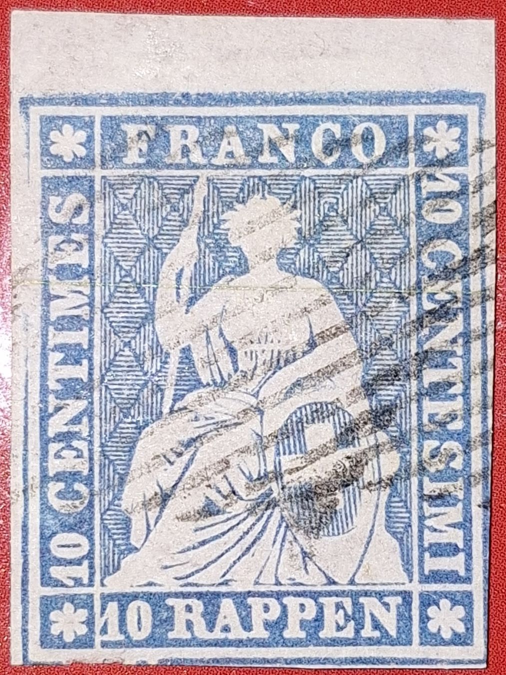 Tutti i francobolli: Strubel 23F mit kl. Att kat. 1300.- – Usato da Balgach venduto da SIMEON27