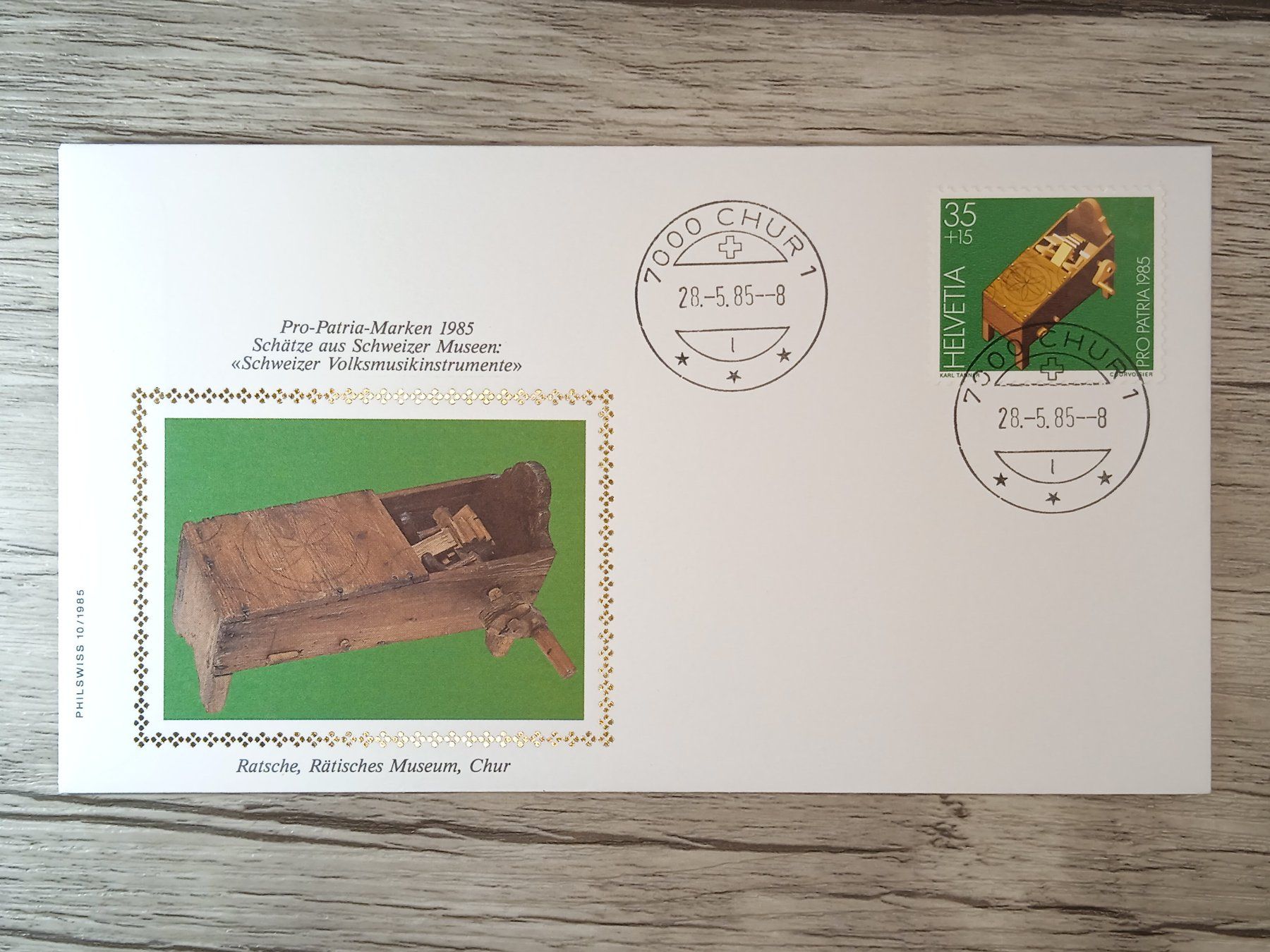 Tutti i francobolli: TR51 Enveloppe + Timbre Suisse 1985 – Usato da Cousset venduto da Patrick_Collections