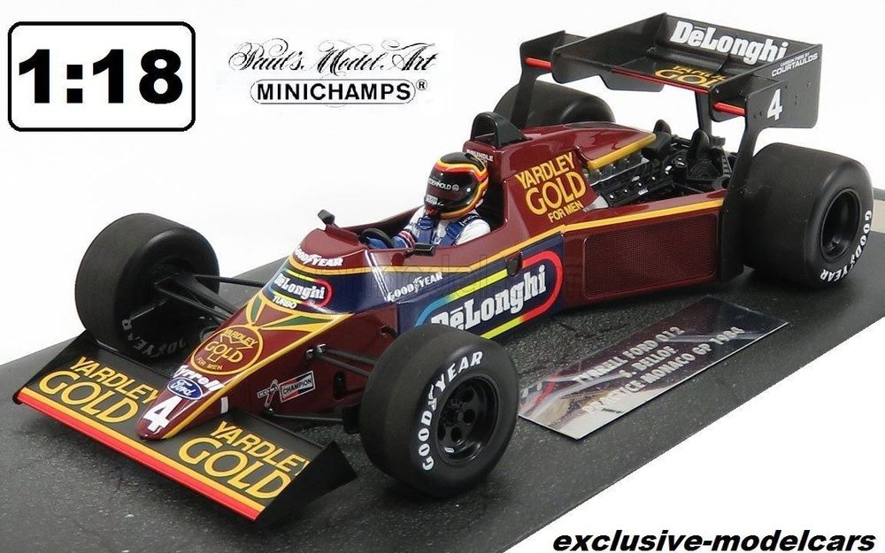 Miniature Tyrrell Ford 012 #4 – Bellof GP Brésil 1984, Minichamps 1/18, Résine