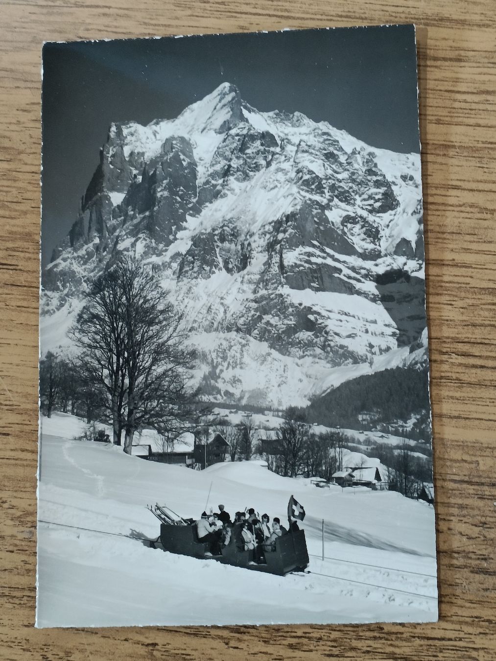 Ansichtskarten: Photo Karte / Grindelwald - Funi zum Uebungs Ski Gelände  – Gebraucht aus Brugg AG von Ente015