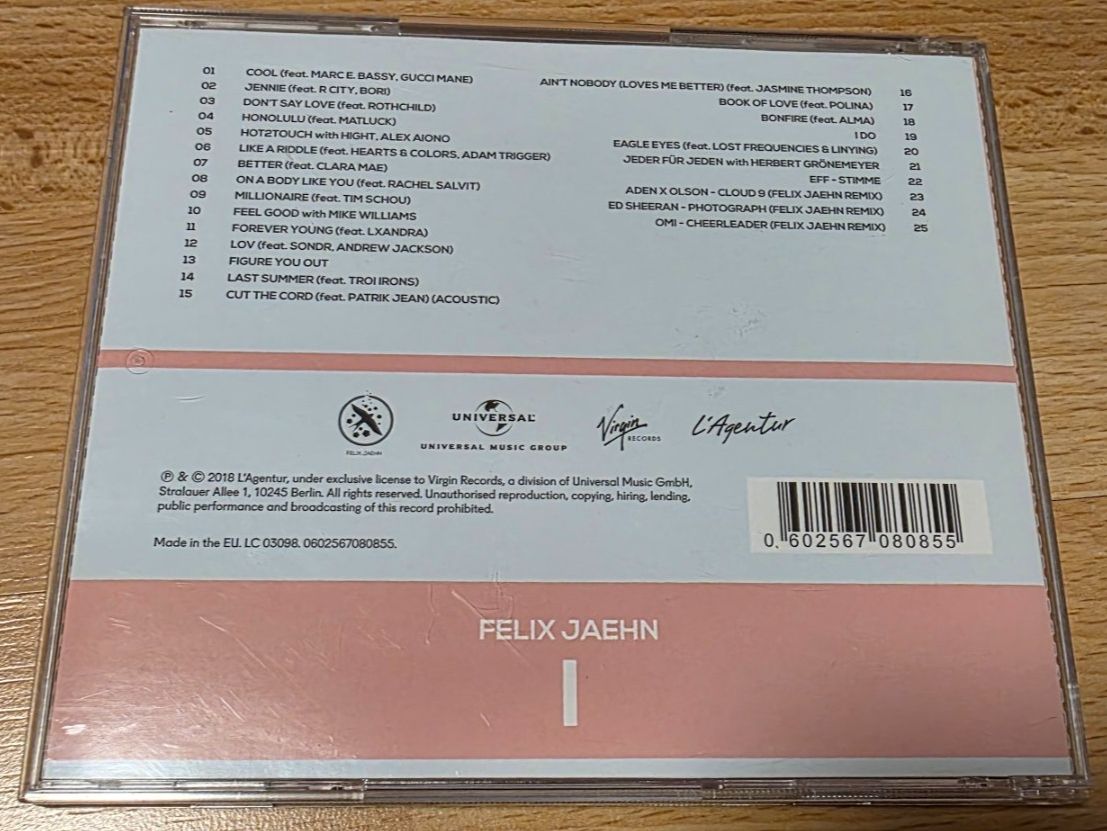 CD: Felix Jaehn - I - CD – Usato da Niederbipp venduto da Tamara15101995 1