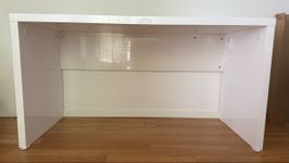 Schreibtisch mit Glasplatte, modern, in Weiss