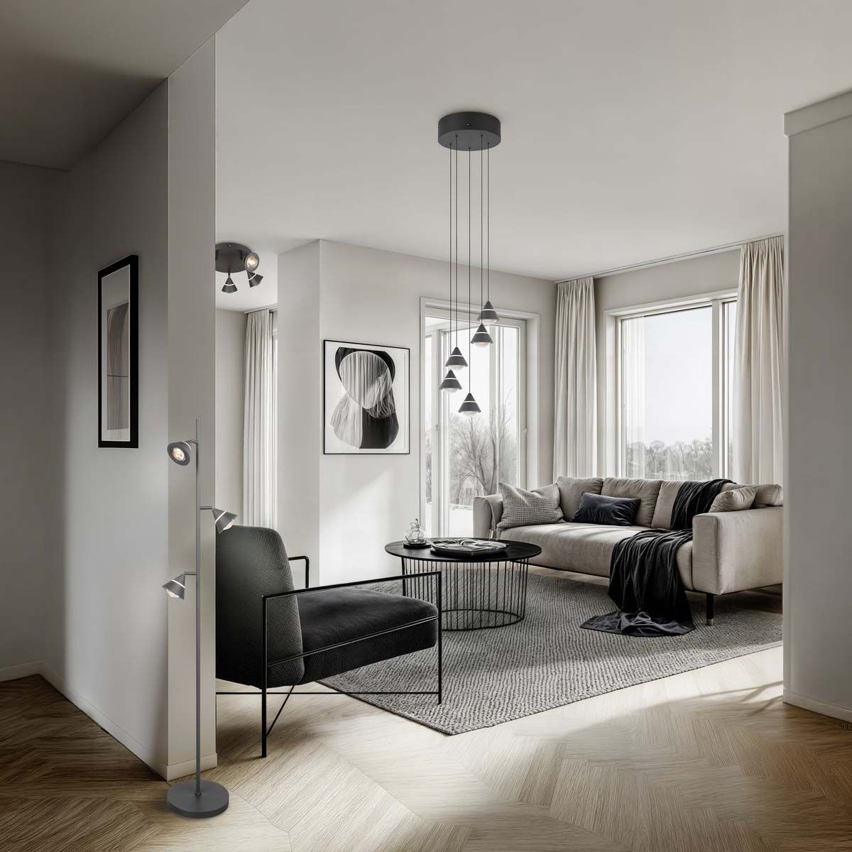 Lampadari & plafoniere: LED Deckenleuchte, Schwarz, 28 cm Ø – Nuovo (secondo la descrizione) da Kreuzlingen venduto da Smart-Light 3