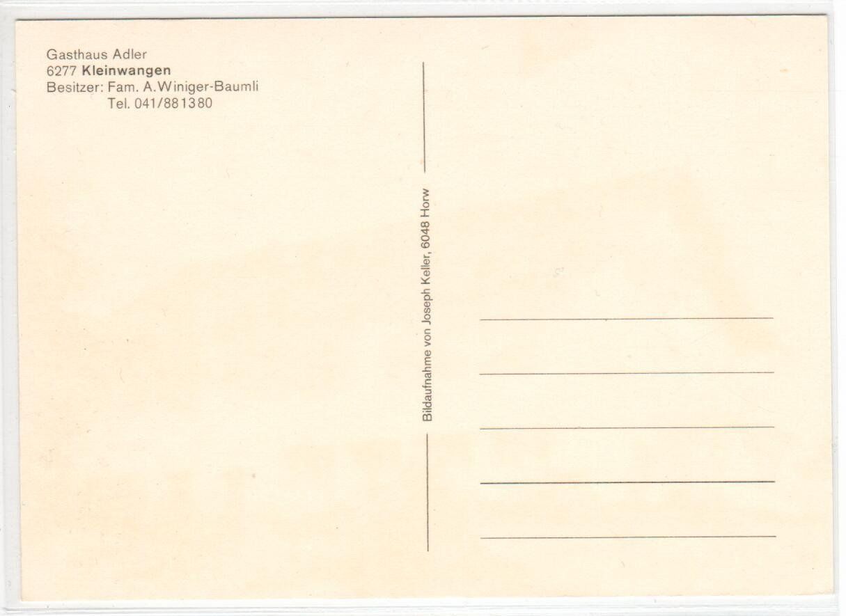 Cartoline postali: Kleinwangen – Usato da Wolhusen venduto da Curver9 1