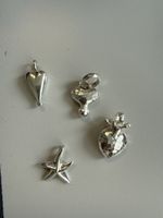 Silber Anhänger Set, 4 Stück, Herz, Stern, Top Zustand!