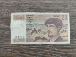 Frankreich 20 Francs 1980 - Serie O.002 !!!!!!!