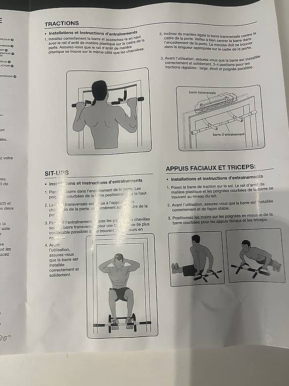 Hometrainer: Barre de traction – Usato da Fribourg venduto da Sylvie035 3