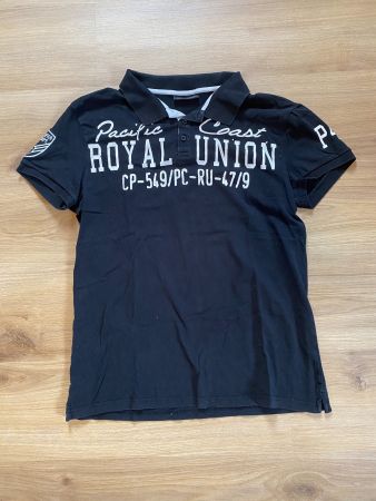 Polo noir avec col