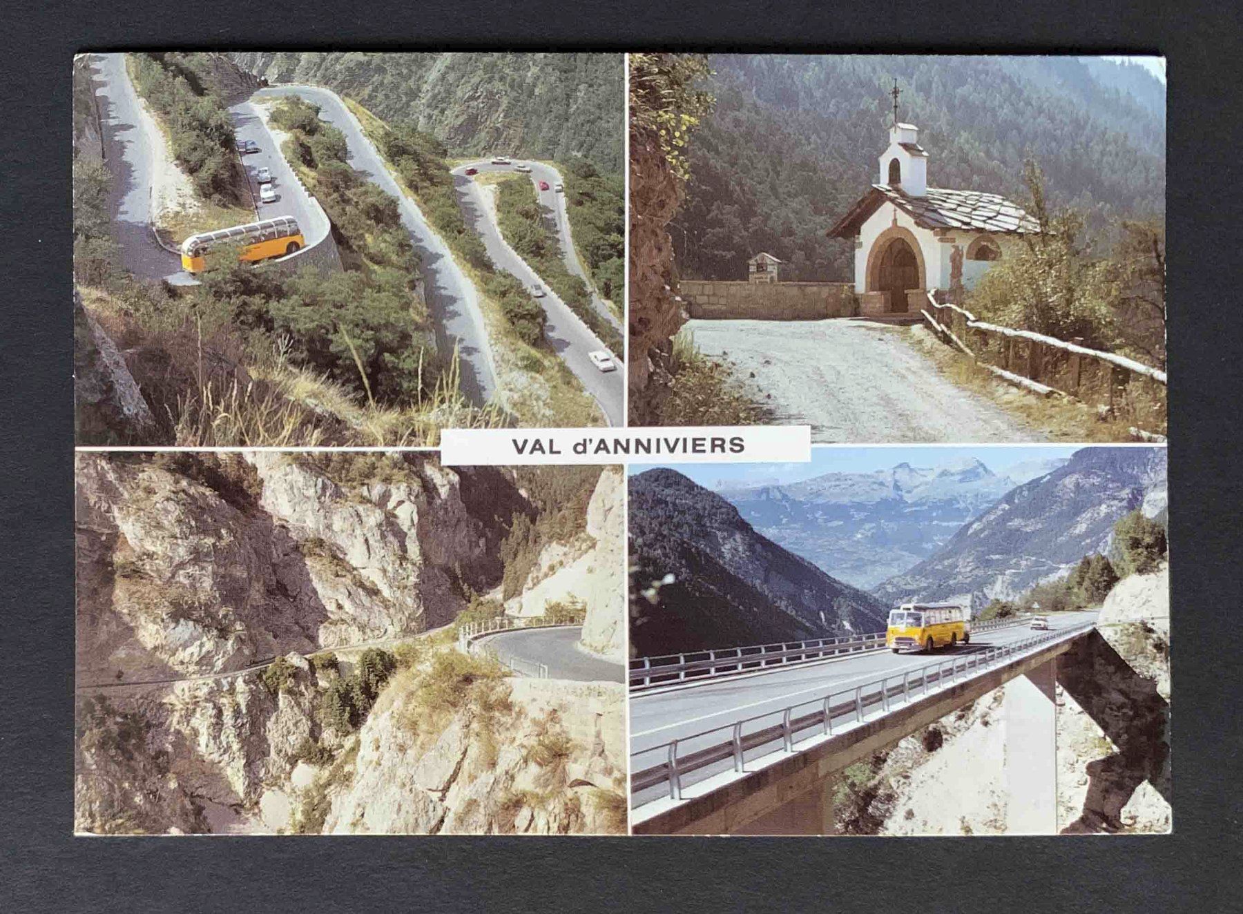 Cartoline postali: AK Route du Val d Anniviers Autobus – Usato da Goldau venduto da artelier1