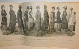 Stich 1879 antiker gr Stich Mode Journal Mode Stich   54 cm