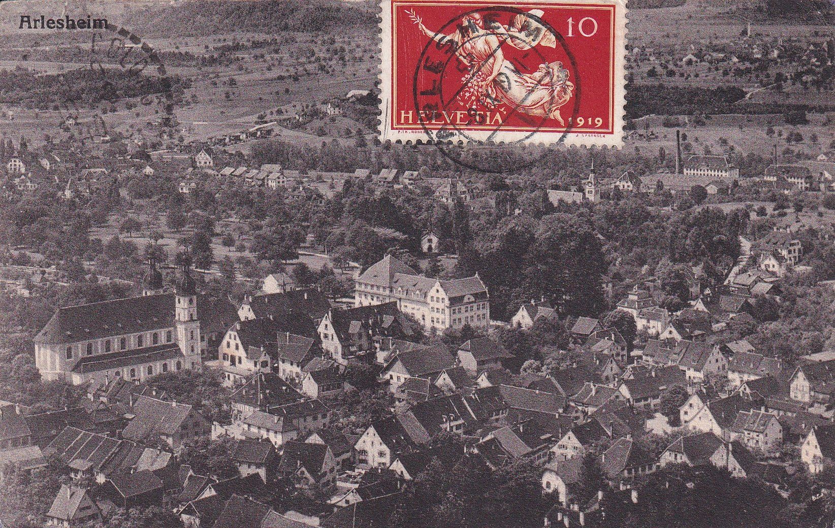 Ansichtskarten: Arlesheim  BL      um  1 9 1 9 – Gebraucht aus Brig von Valcards54
