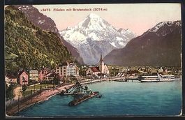 Flüelen, Ortsansicht mit Bristenstock