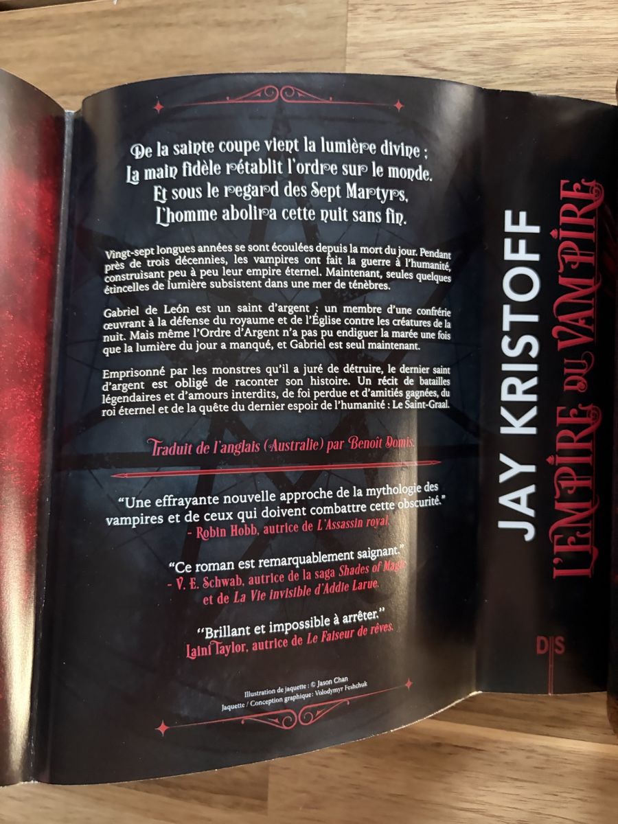 Bücher: L'Empire du Vampire Jay Kristoff  – Gebraucht aus Crissier von Nouchki76 3