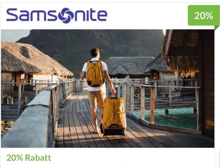 Samsonite 20% Rabatt Gutschein