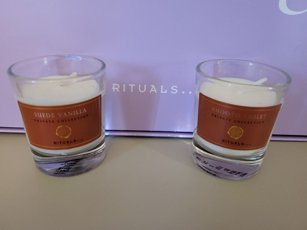 Rituals 2x Mini Duftkerzen Suede Vanilla Smooth Violet Neu (Neu und ...