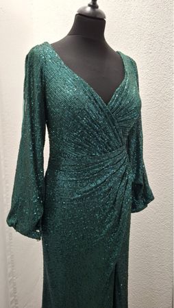 Abendkleid Pailletten Smaragdgrün Grösse 42 NEU