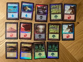 Magic: The Gathering – 19x Foil Basic Lands / Old Border