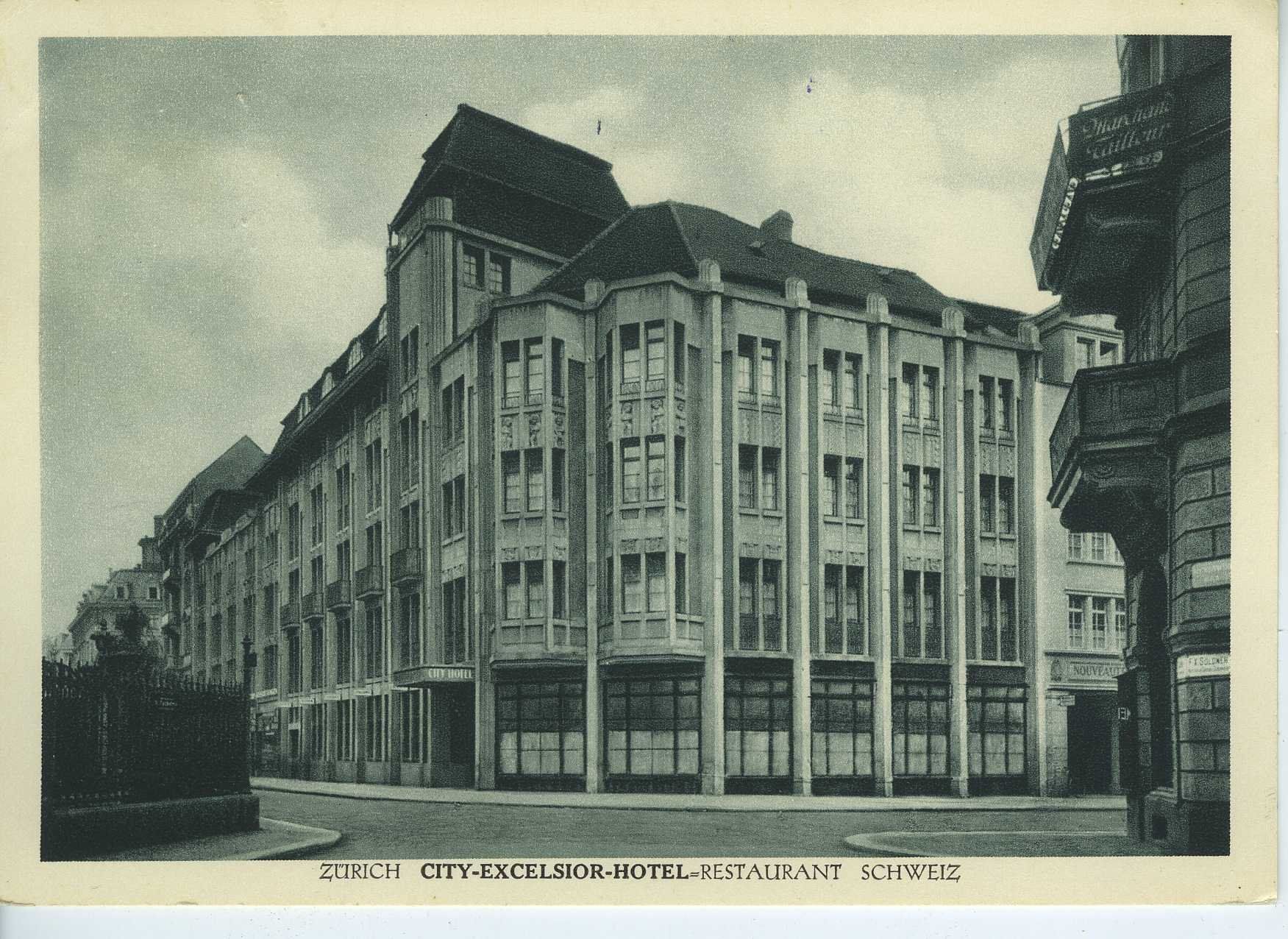Cartoline postali: Zürich - City-Excelsior-Hotel – Usato da Schleitheim venduto da Pmschlaate
