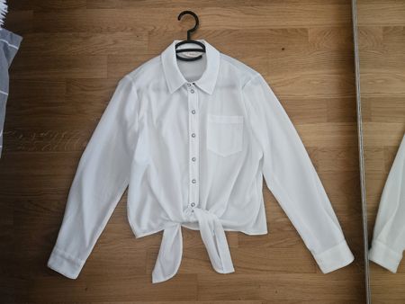 Chemise femme Only blanche nouée devant, taille S
