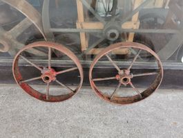 Eisenräder für Smoker, Fahrbarer Grill, Metallräder, Shabby