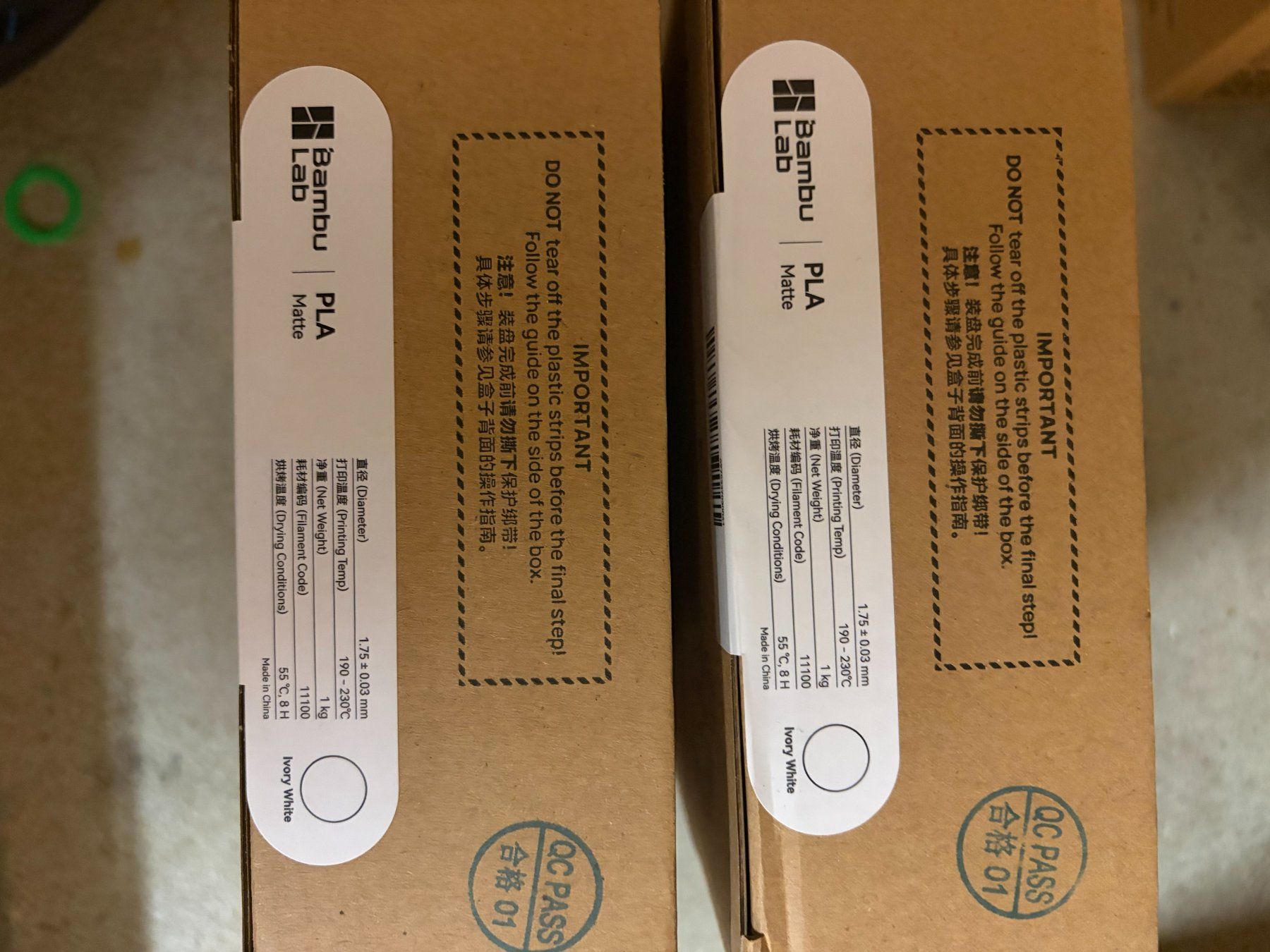 Bambu Lab Imprimante 3D: Bambulab PLA Matt Weiss – D'occasion à Längenbühl par AdiM30