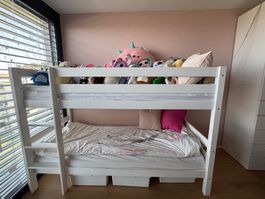 Etagenbett/Hochbett aus Holz, 90x200 cm