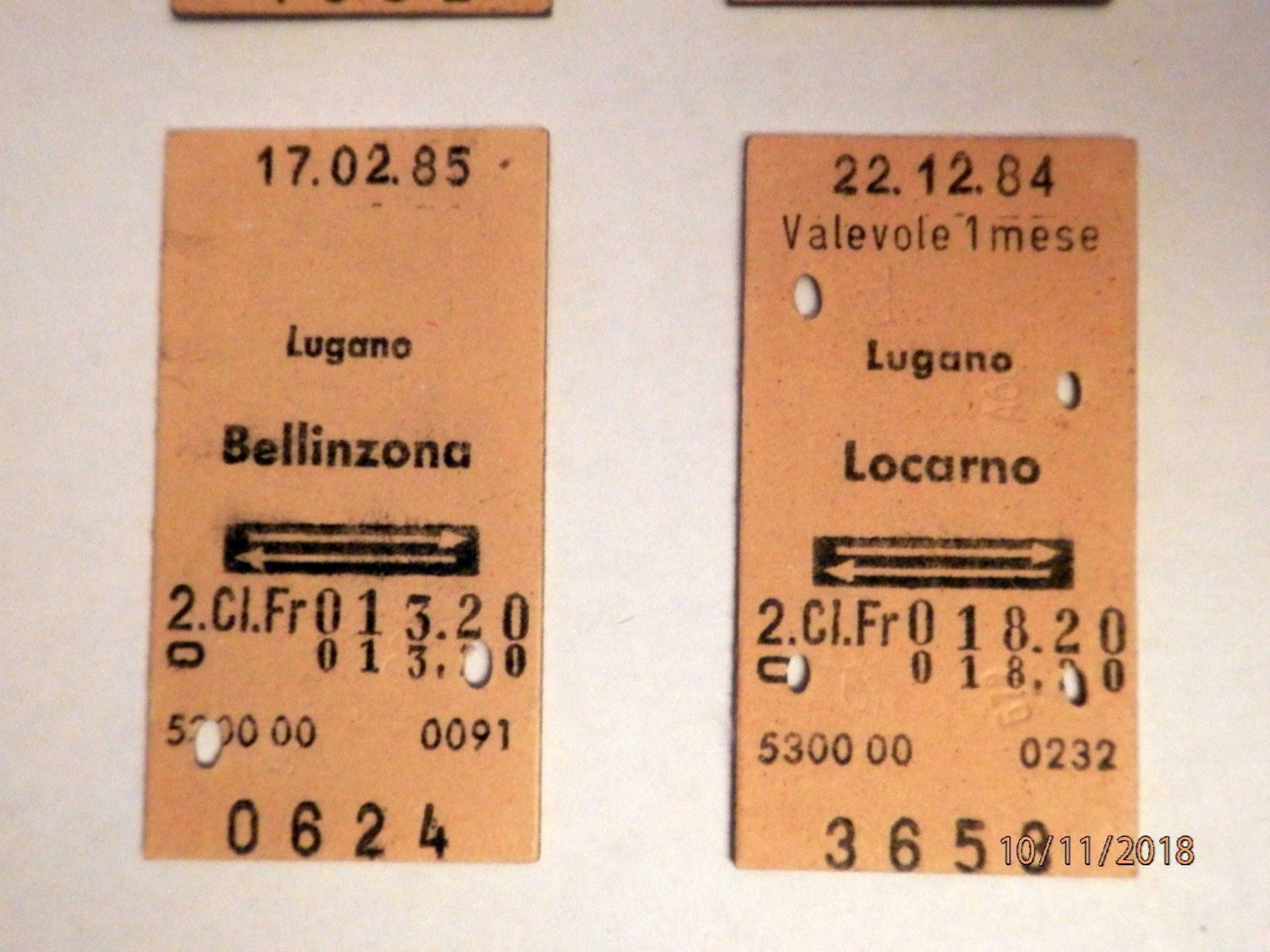 Biglietti: 7 Bahnbillette, Thomas Edmondson – Usato da Ueberstorf venduto da dinbau 3