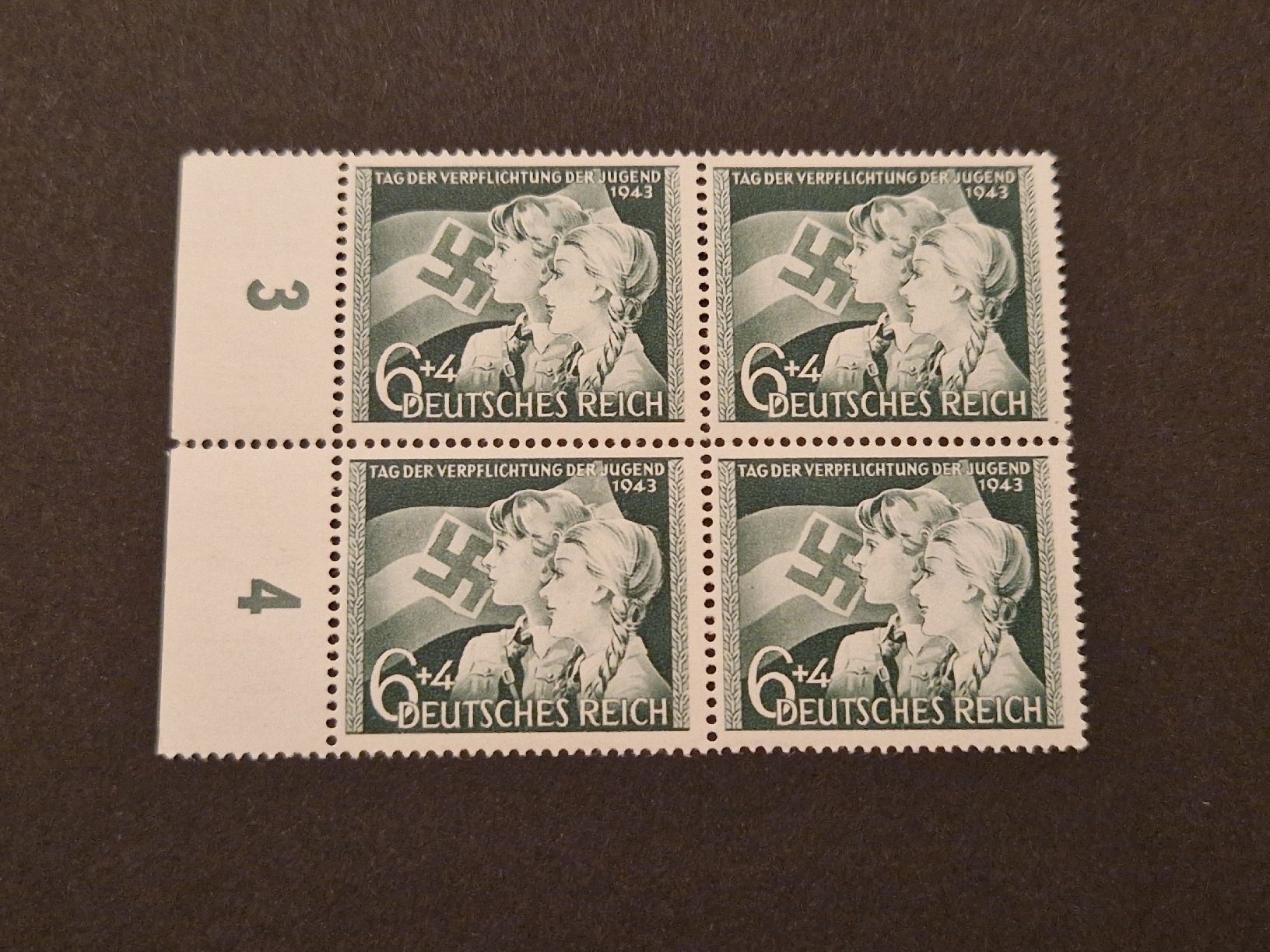 Tous les timbres: Deutsches Reich Viererblock Briefmarken postfrisch – Neuf (Voir description) à St. Gallen par Enrico_SG