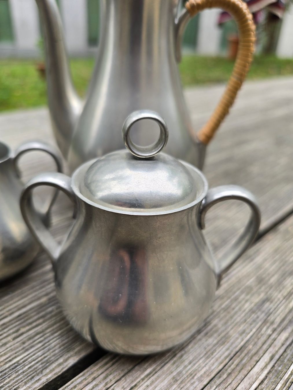 Geschirrsets: Zinn Kaffeeservice Vintage, 3-teilig – Gebraucht aus Romanshorn von Rachacha 1
