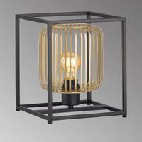 Tischleuchte, Gold, Schwarz, Dekolicht
