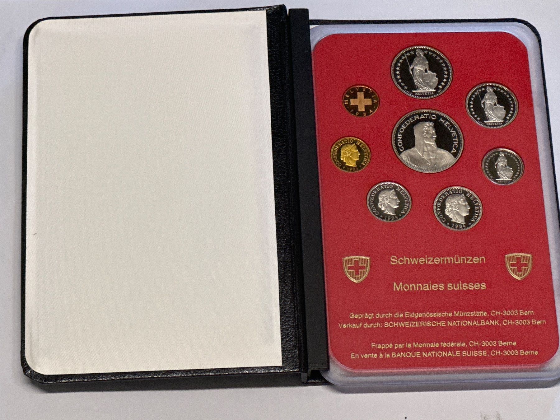 Alle Münzen: Schweizer Münzsatz 1984 PP mit Kartonhülle – Neu und originalverpackt aus Herisau von herau
