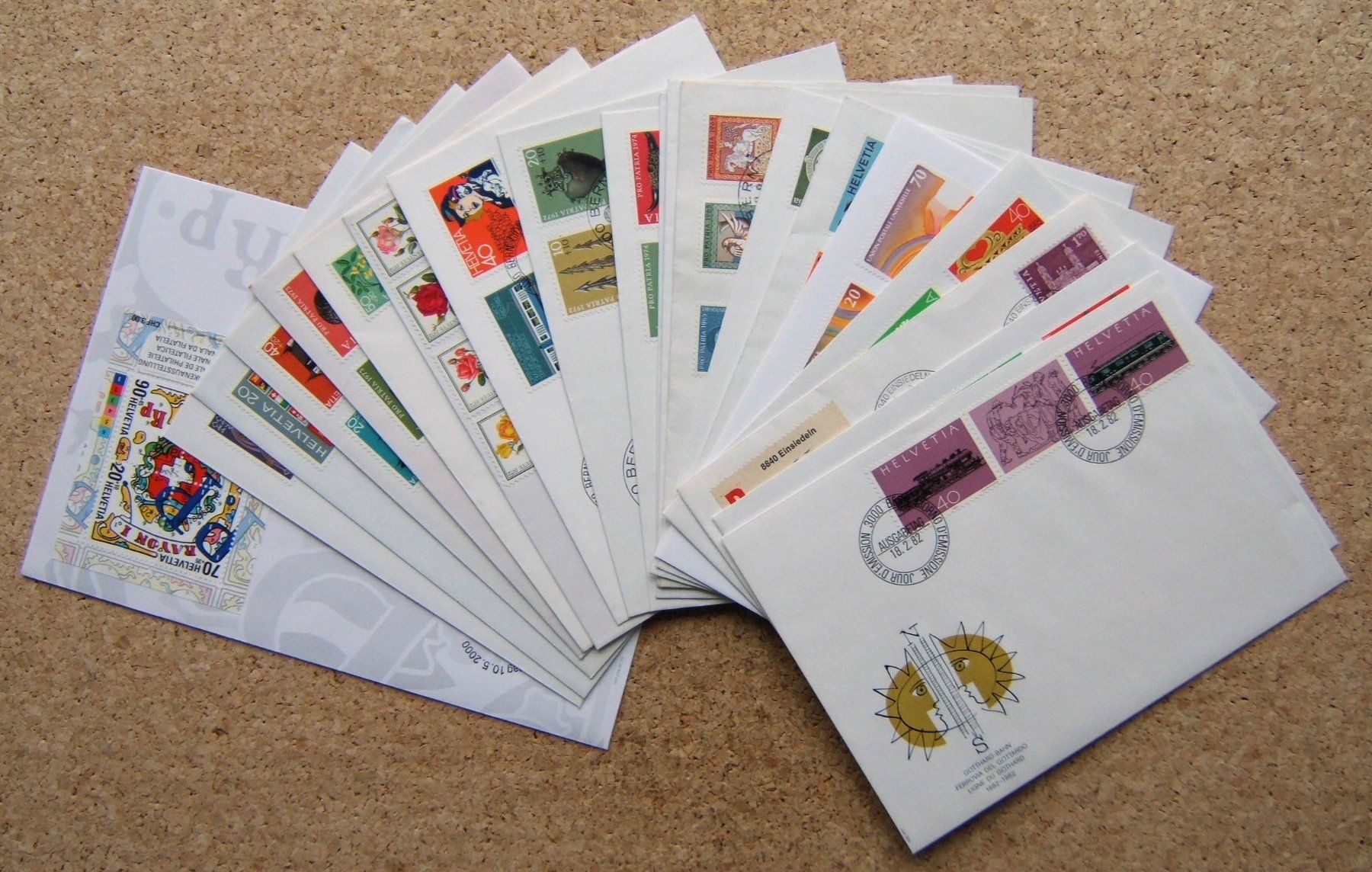 Tutti i francobolli: SCHWEIZ LOT FDC / BRIEFE 1965 - 2000 – Usato da Brunnen venduto da Nonne04