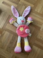 Doudou lapin Baby Luna avec miroir et hochet
