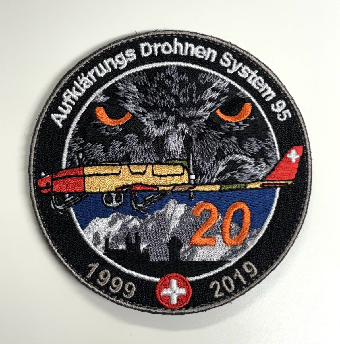 Schweizer Armee Placchette & Badge: Patch selten Schweizer Luftwaffe ADS 95 Drohnen Armee – Usato da Riedikon venduto da Rokh01