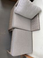 Gartenmöbel Lounge Set / Auflagen Grau / 4 Teile 