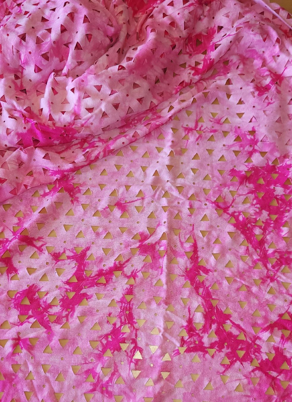 Stoffe: 2x Batik-Jersey - rosa/pink und blau – Neu (gemäss Beschreibung) aus Madiswil von fabrics 5