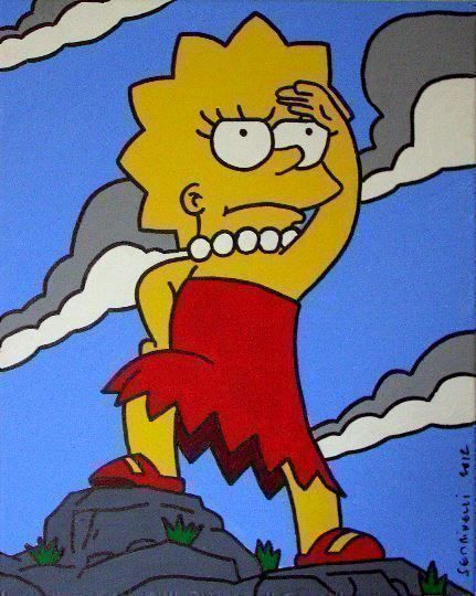 Dipinti: Stephan Sembinelli / Lisa Simpson / Original / 50 × 40 cm – Nuovo (secondo la descrizione) da Welschenrohr venduto da StarRecordsGmbH