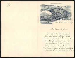 Briefkopf Thusis 1899, Hotelgesellschaft