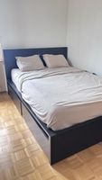 Ikea Malm Bett schwarz