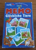 *NORIS - MEMO - GLÜCKLICHE TIERE* 11 X 18CM/VOLLST./GEBR.