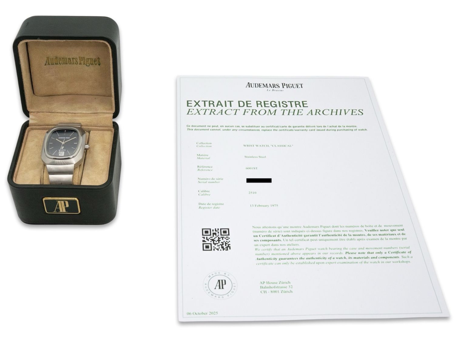 Audemars Piguet Orologi: Audemars Piguet 6001ST Beta 21 Quartz with archives extract – Usato da Genève venduto da aspaklariacollection 7